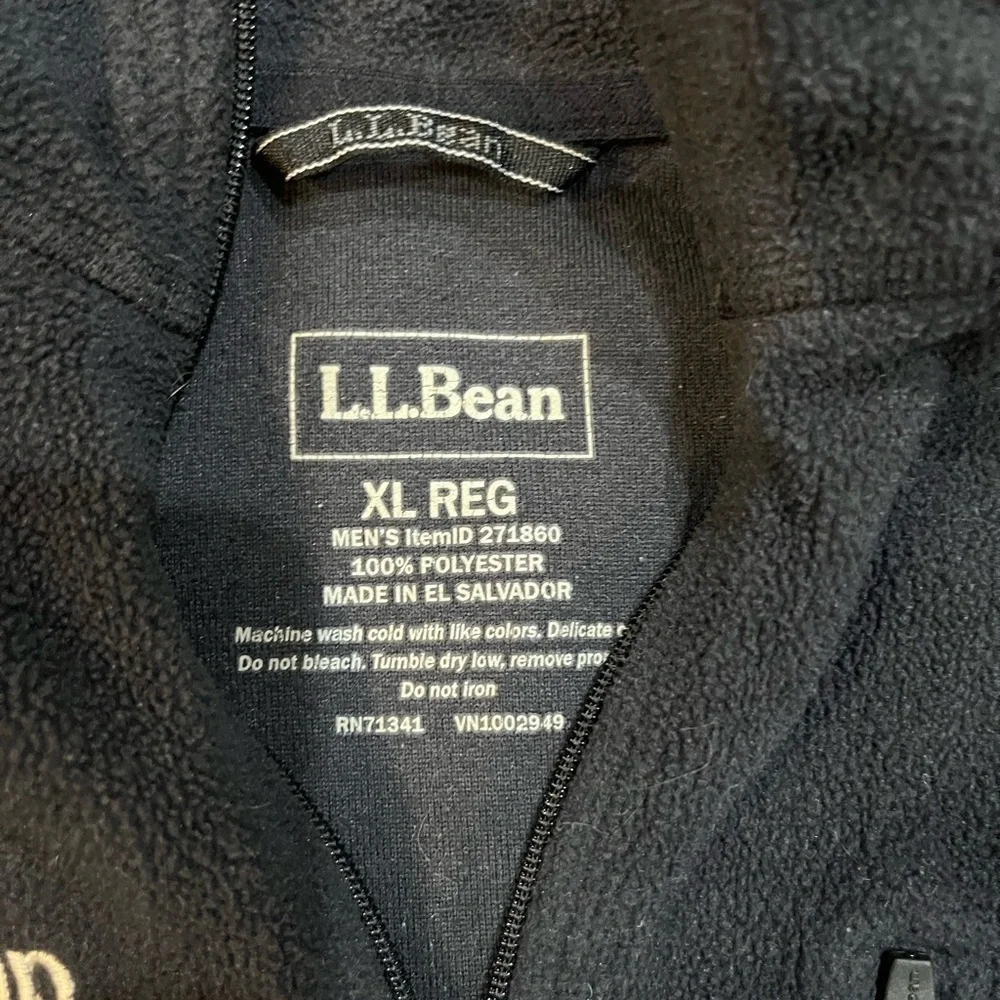 L.L. Bean Black Fleece Quarter-Zip Pullover